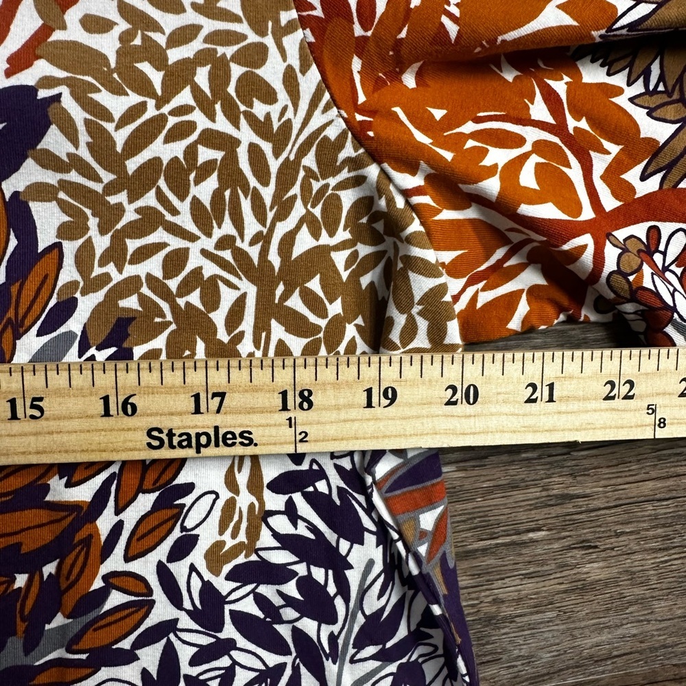 Christopher & Banks Autumn Leaf Print Blouse - Picture 7 of 7